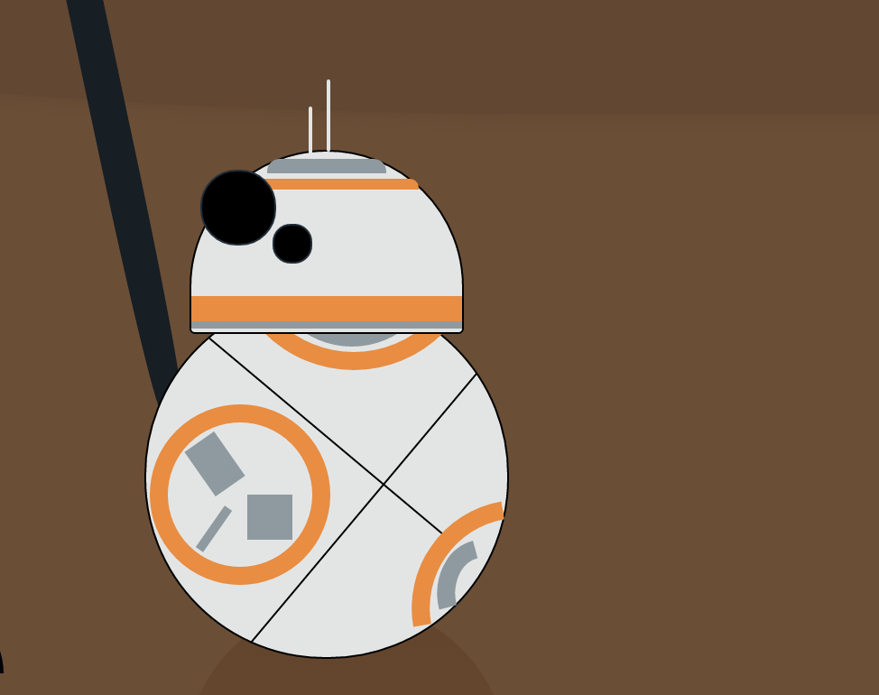 Screenshot of Star Wars droid made from HTML and CSS