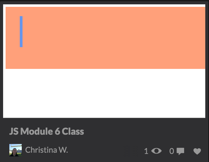 Screenshot of a project on CodePen
