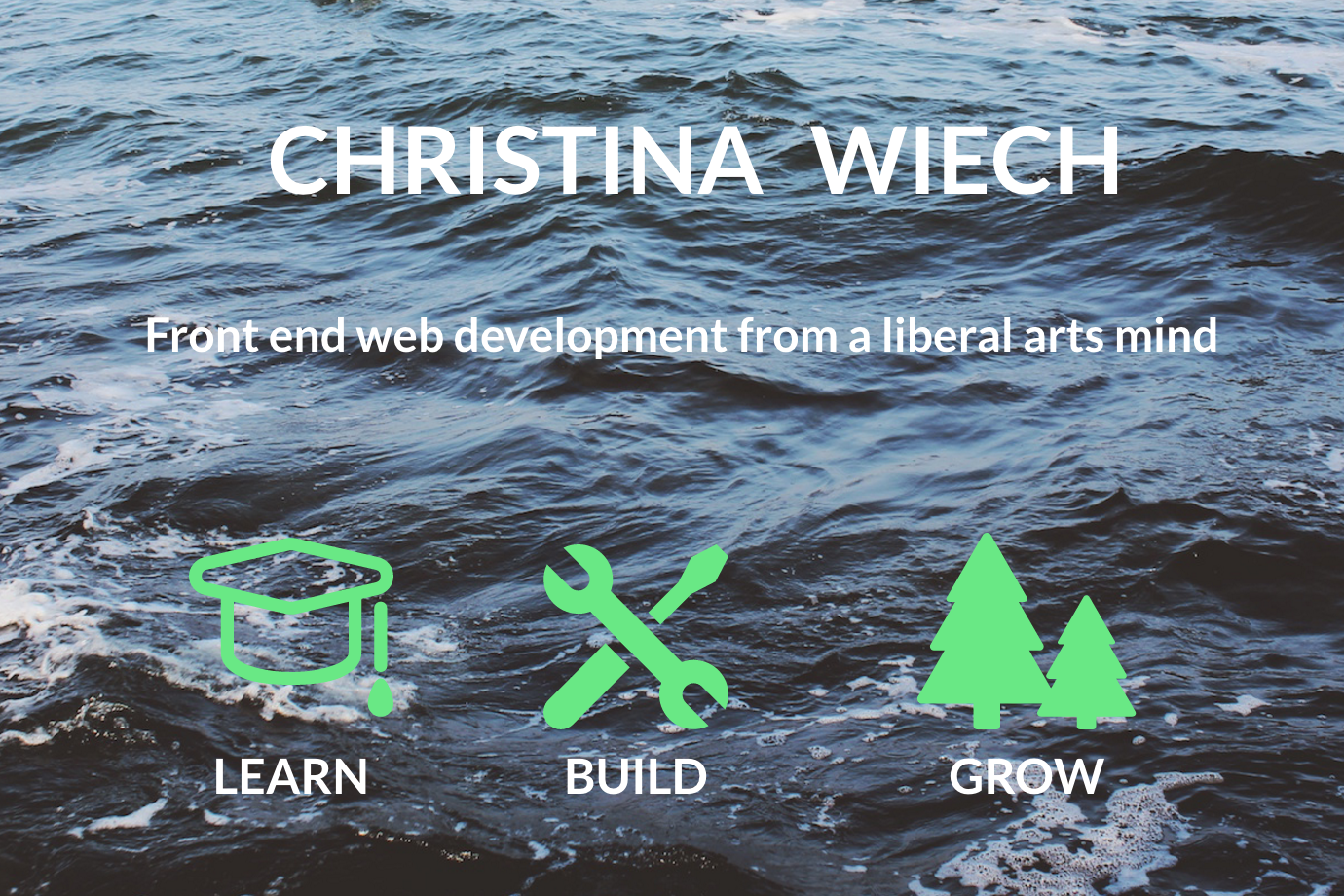 Screenshot of current design of this website